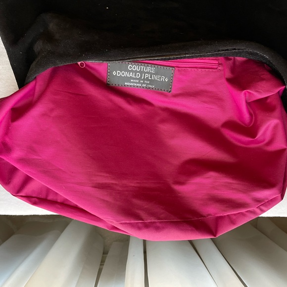 EUC COUTURE DONALD PLINER HANDBAG. Black with silver colored studding. - Picture 4 of 7